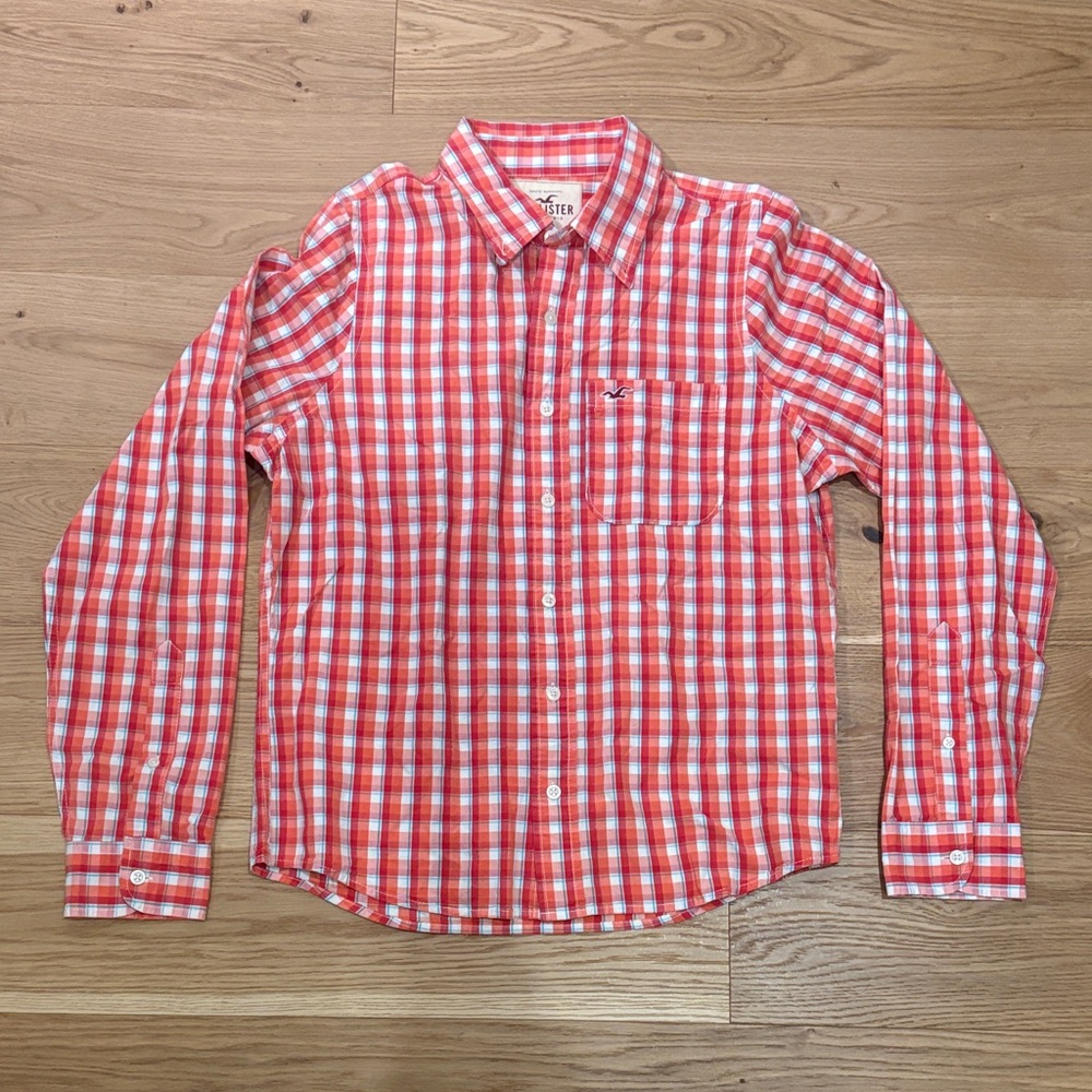 Abercrombie & Fitch Red and White Checkered Shirt